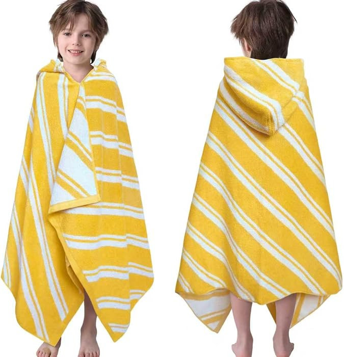 VOOVA & MOVAS Hooded Bath Towels for Kids (3-10Years,27.5"x55"),100% Cotton Absorbent Soft Towel ... | Amazon (US)