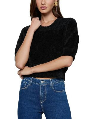 L'Agence Guinevere Cropped Crewneck Sweater | Bloomingdale's (US)