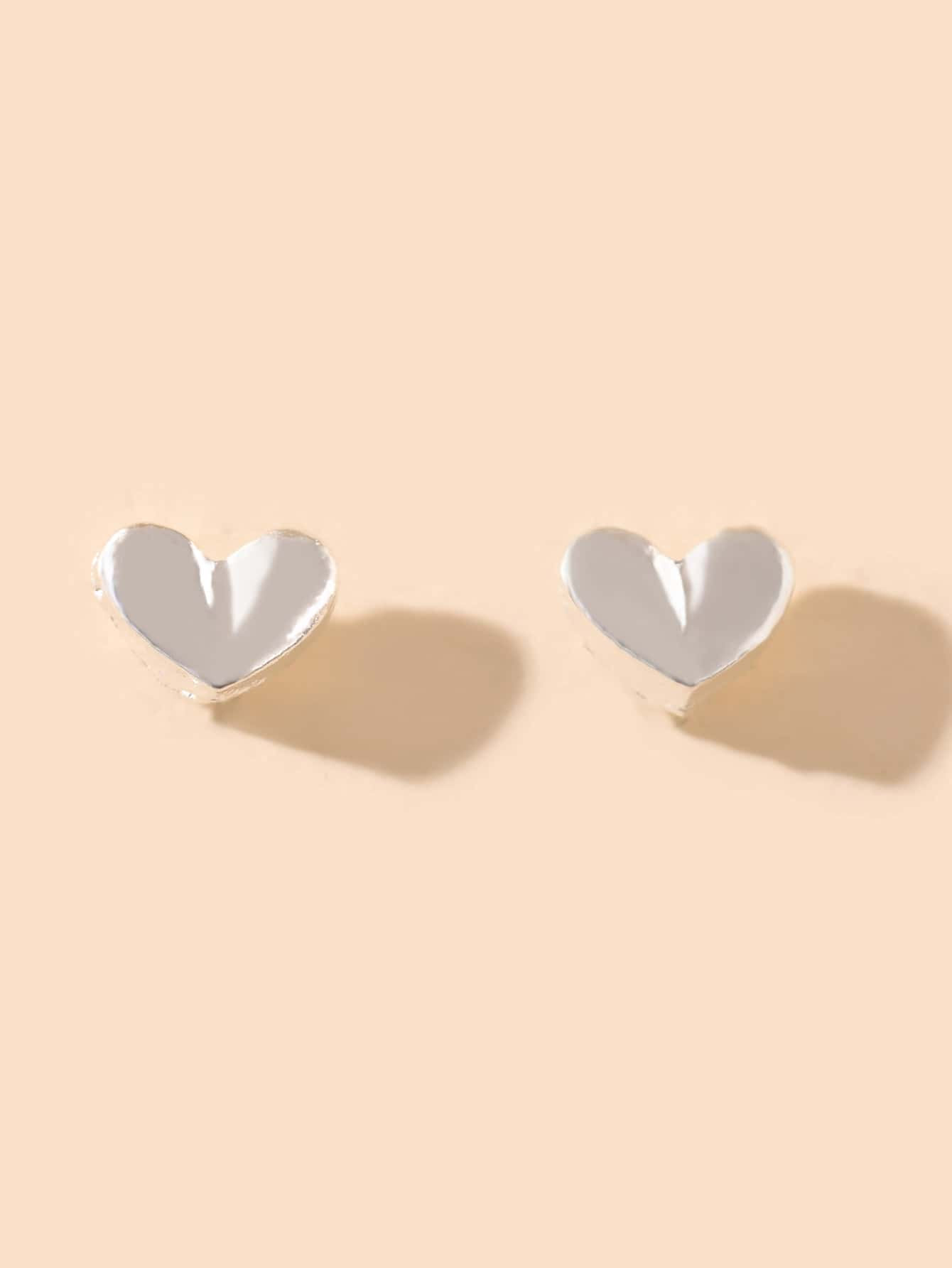Heart Stud Earrings | SHEIN