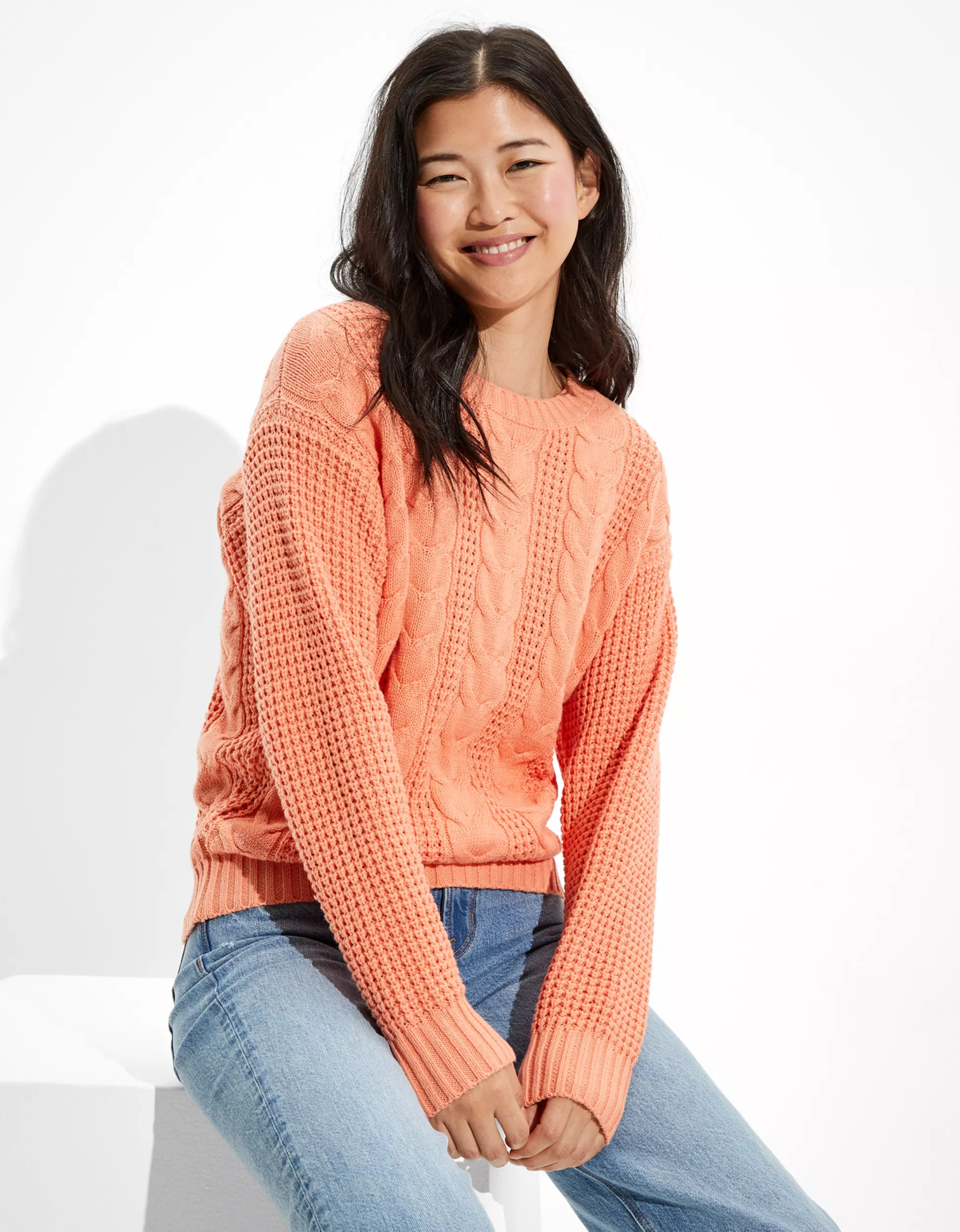 AE Cable Knit Sweater | American Eagle Outfitters (US & CA)