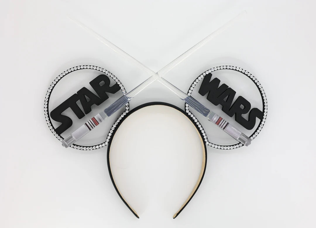 3D Star Wars Lightsabers Inspired Mouse Ears | Etsy (US)