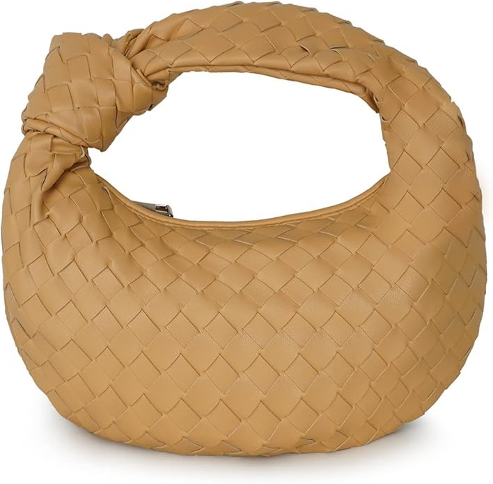 LMKIDS Woven Handbag for Women Fashion Designer Ladies Hobo Bag Purse Faux Leather Shoulder Bag R... | Amazon (US)