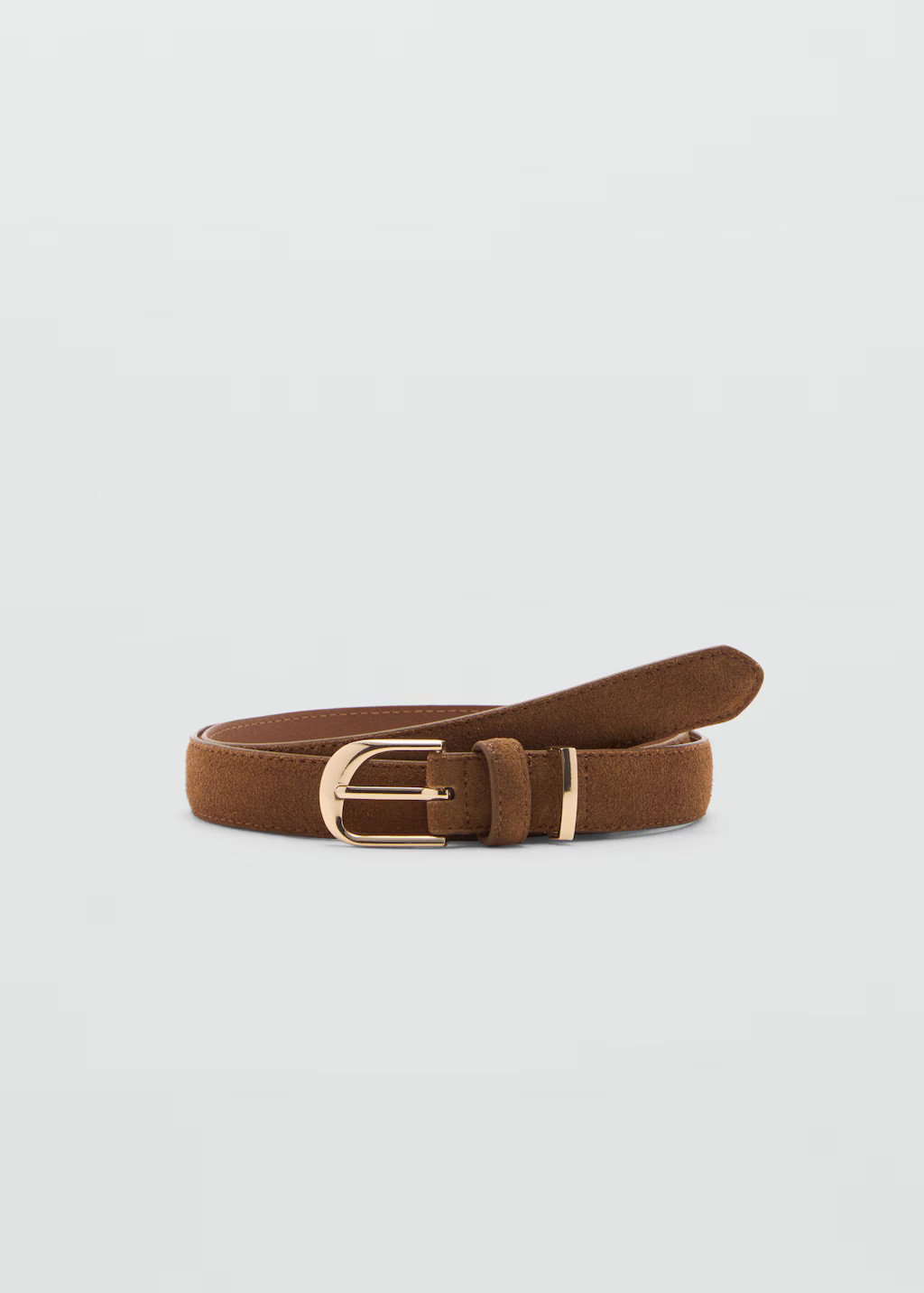 Buckle leather belt | Mango Canada