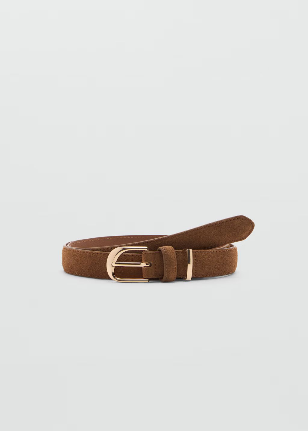 Buckle leather belt - Woman | MANGO USA | MANGO (US)