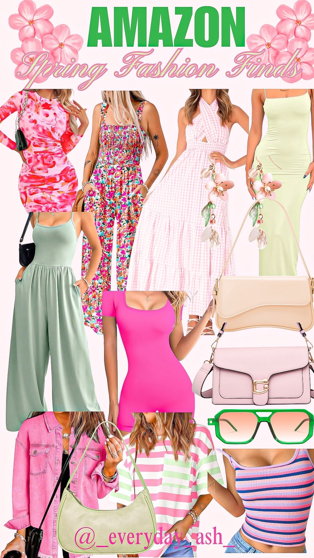 Amazon // spring fashion finds 💗💚💛

Spring fashion, pink dress, wedding guest dress, jumpsuit, green dress, green romper, pink romper, spring accessories, spring purse, sunglasses, jean jacket, spring shirt 

#LTKootd #LTKSeasonal #LTKSpringSale
