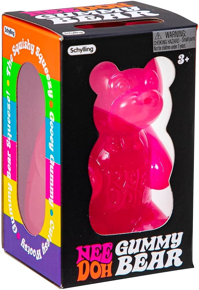 Schylling NeeDoh Gummy Bear - Sensory Fidget Toy with Jelly-Like Filling - 3.5" Tall - Colors May... | Amazon (US)