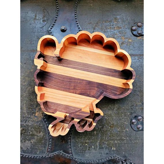 Turkey Wood Catch All Tray / Valet Key Wallet Holder / Fall Wedding Party Favor / Hunting Gift / ... | Etsy (US)