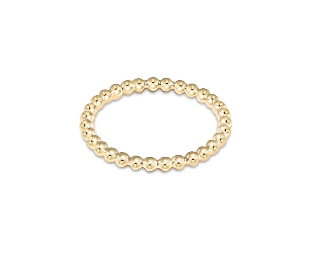 Classic Gold 2MM Bead Ring - (RCLBE2G8) 8 | Emmacate Boutique