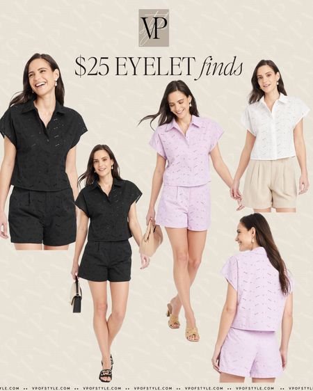 The $25 target eyelet shirt and shorts from target. Shirt comes in 3 colors and shorts come in 2 color options. Run tts. Summer outfit ideas. Target outfit idea. Target summer style. Target spring fashion  

#LTKover40 #LTKfindsunder50 #LTKstyletip