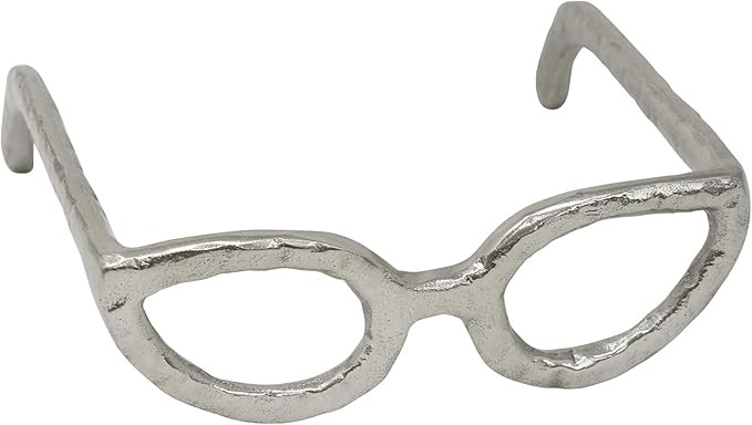Sagebrook Home 13532-02 Silver Glasses Sculpture, 7.5''L x 7.5''W x 2.5''H | Amazon (US)
