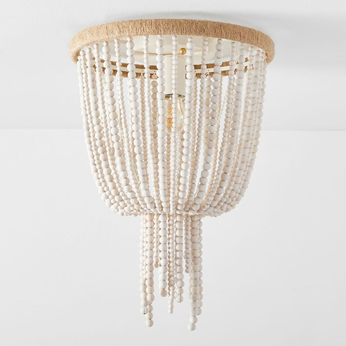Wood Beaded Flush Mount | Pottery Barn Teen