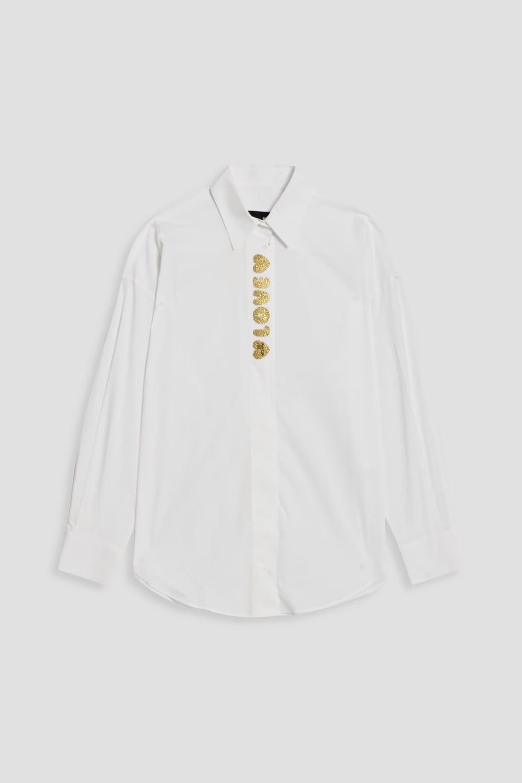 Appliquéd cotton-poplin shirt | The Outnet (US and CA)