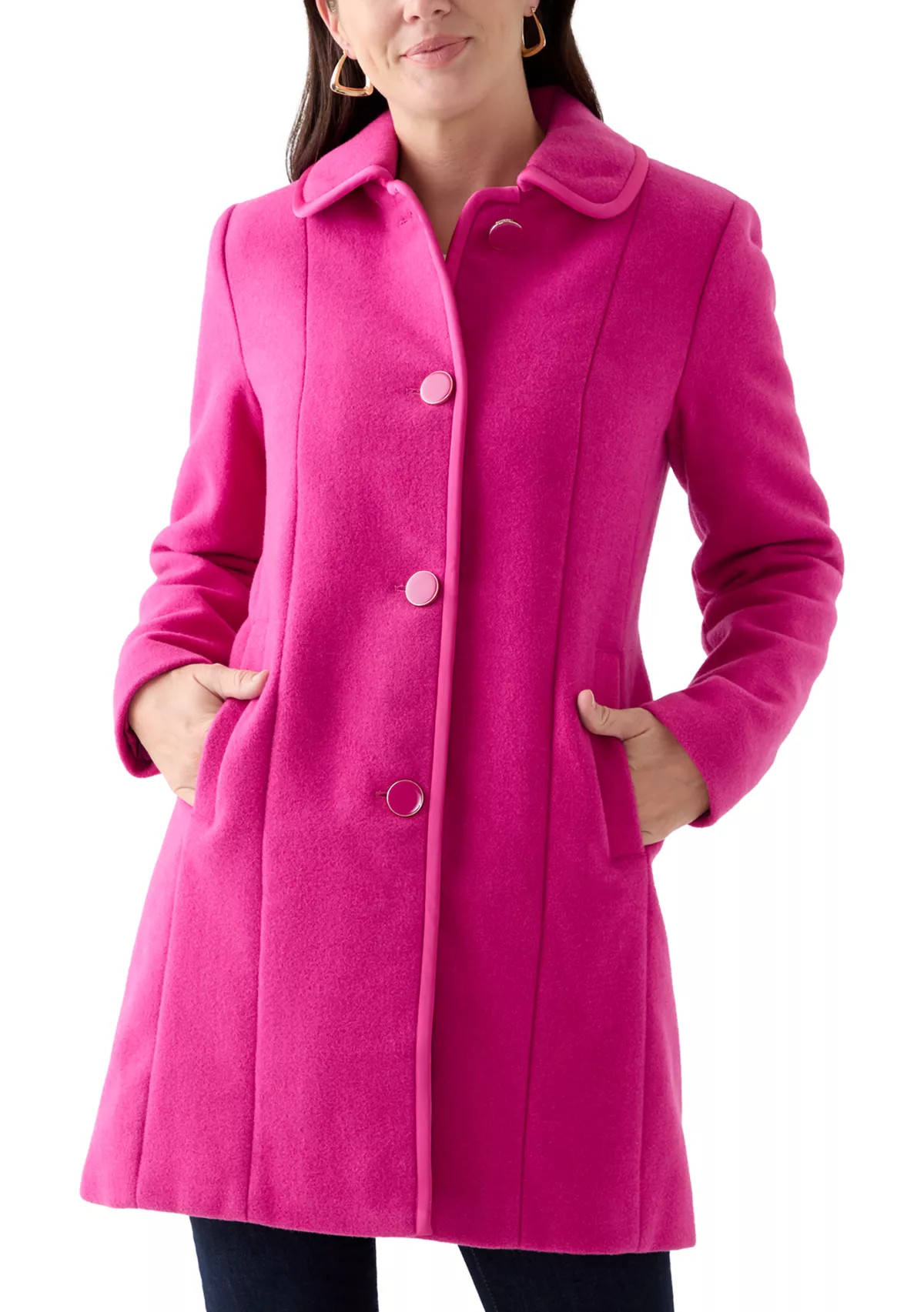 Women's Single Breasted Wool Coat | Belk