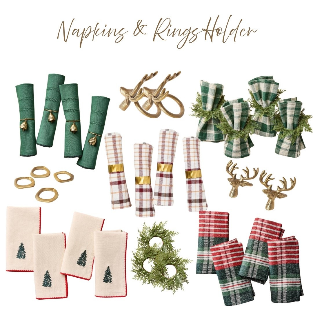 Napkins & Rings Holder 

#LTKHome #LTKHoliday