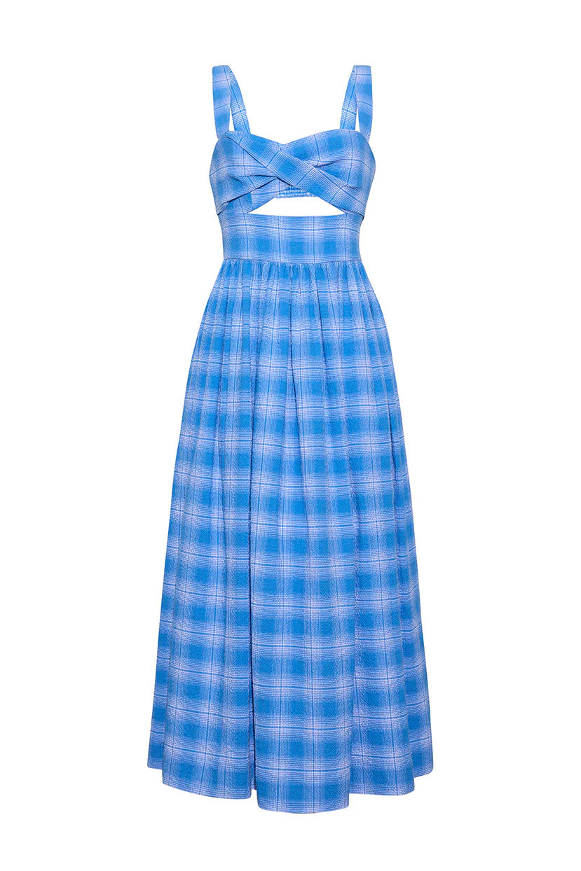 Clover Dress in Blue Plaid | Over The Moon