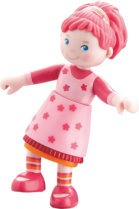 HABA Little Friends Lilli - 4" Bendy Girl Doll Figure with Pink Hair | Amazon (US)