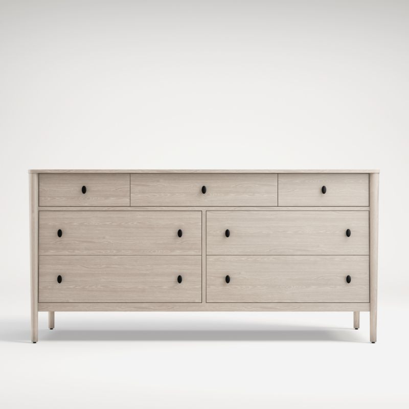 Gia Pickled Oak 7-Drawer Dresser + Reviews | Crate & Barrel | Crate & Barrel