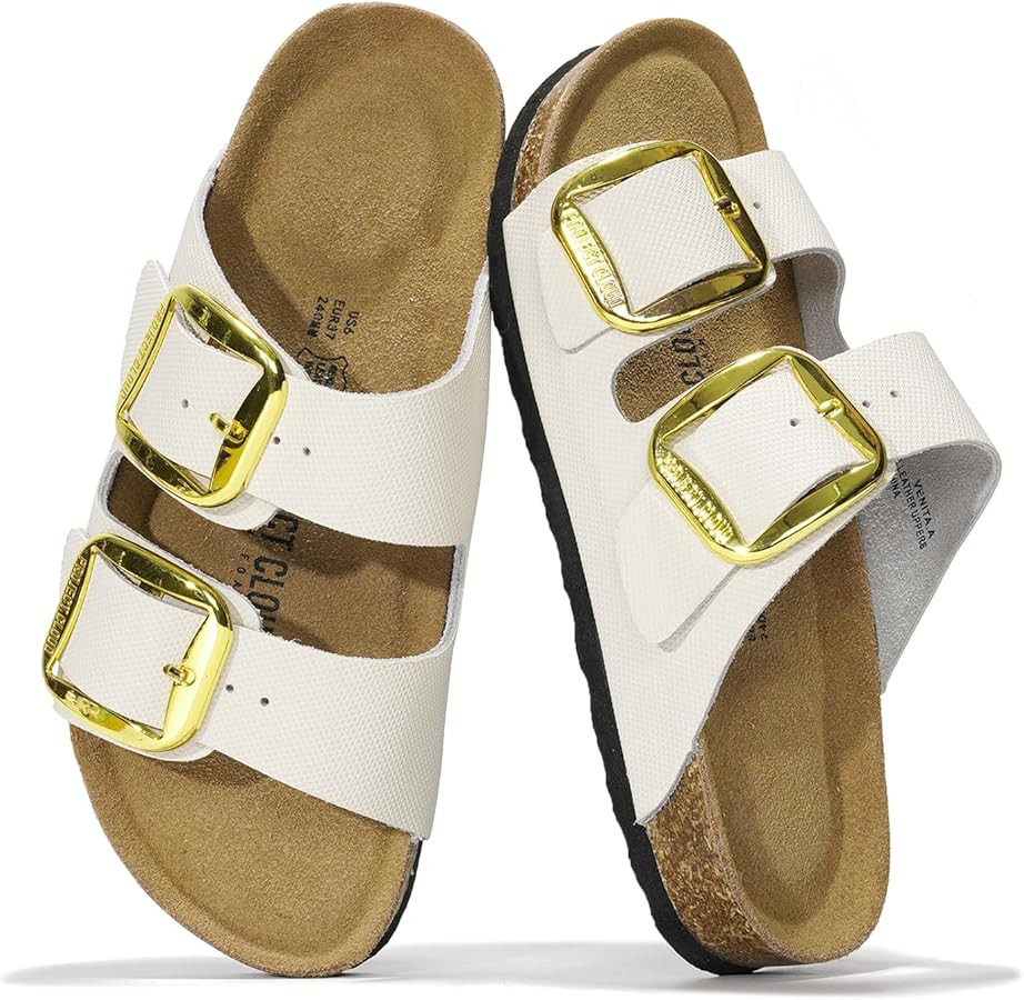 Project Cloud Genuine Leather Flat Sandals for Women 2025 Comfortable Beach Essentials Womens San... | Amazon (US)