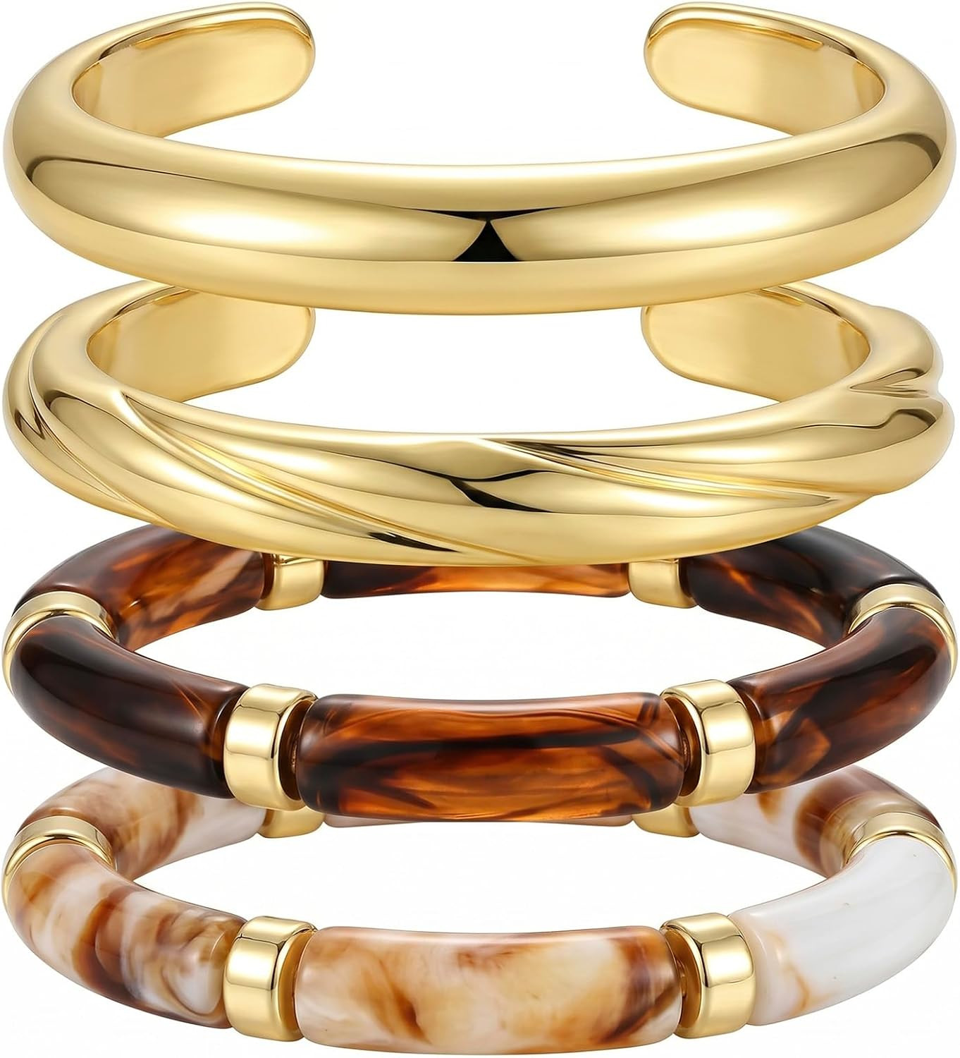 INSYOHO Acrylic Chunky Bangle Bracelets for Women Statement Jewelry Gift | Amazon (US)