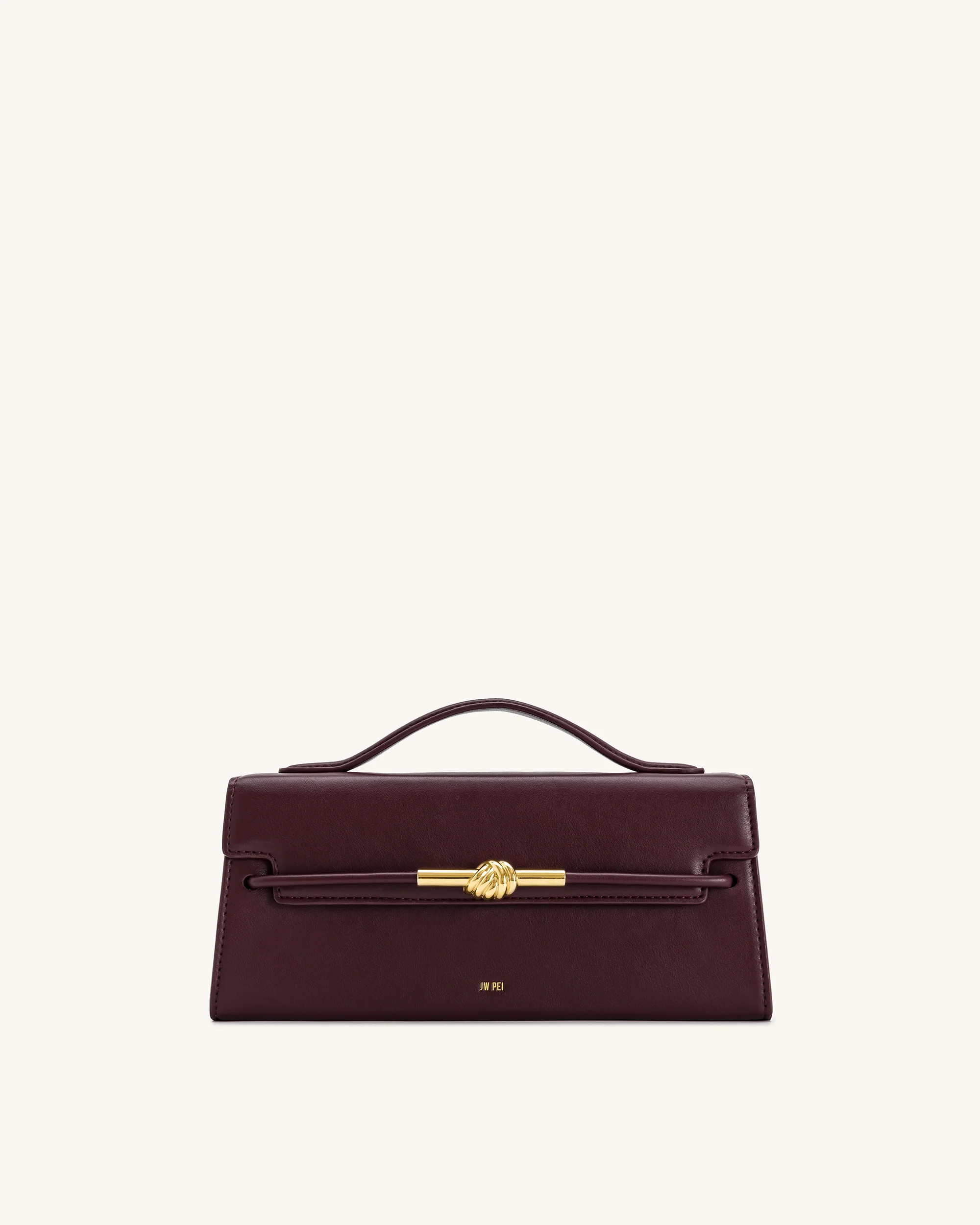 Lena Metal Rope Knot Top Handle Bag - Deep Claret | JW PEI US