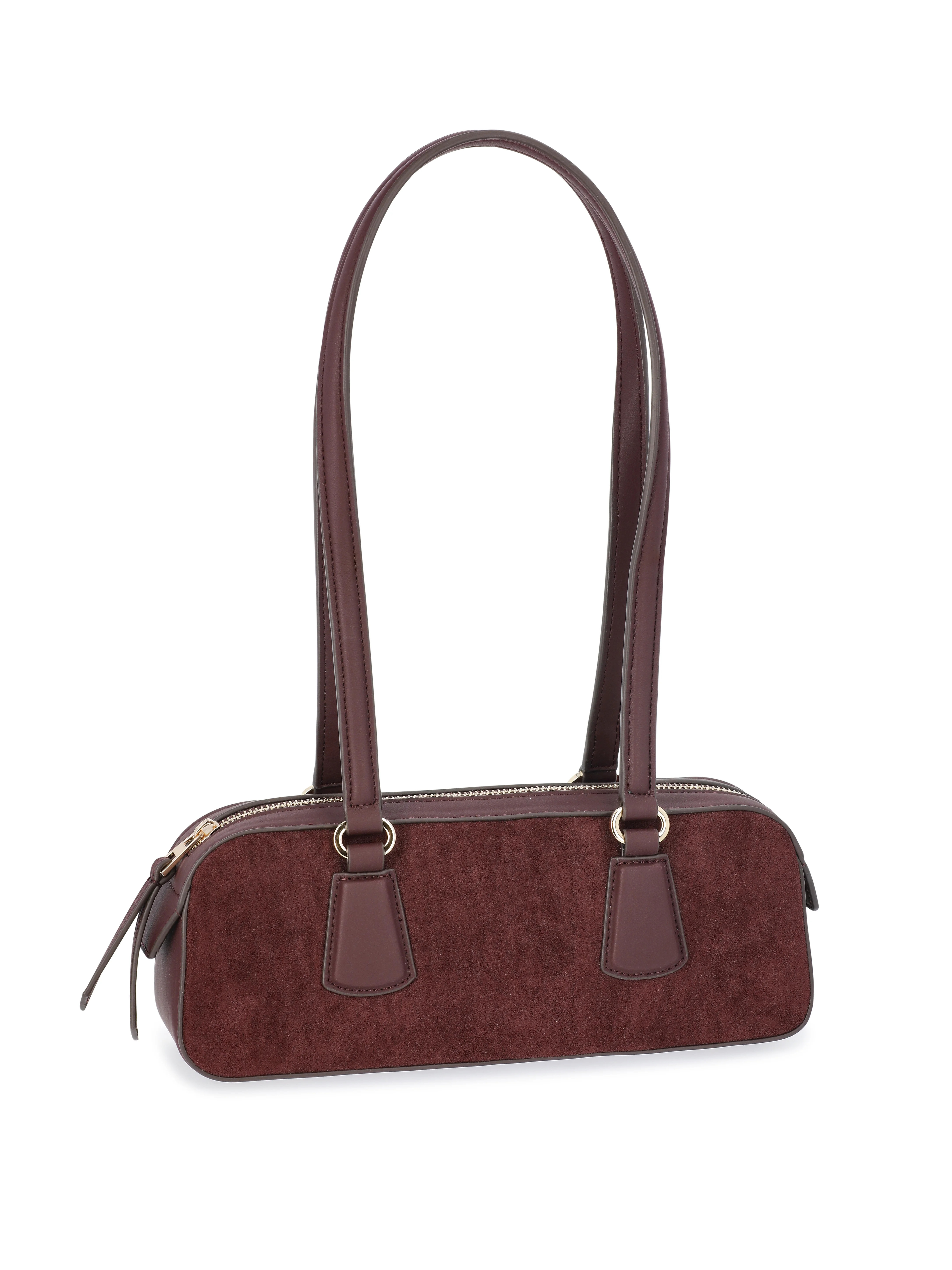 Scoop Women's Small East West Faux Suede Shoulder Bag, Velvet Rose | Walmart (US)