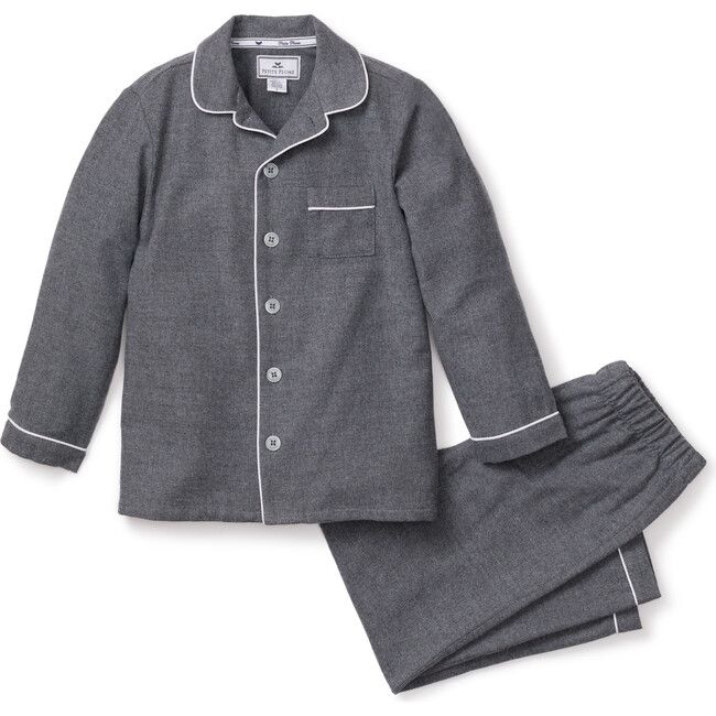 Pajama Set, Heather Grey Flannel | Maisonette