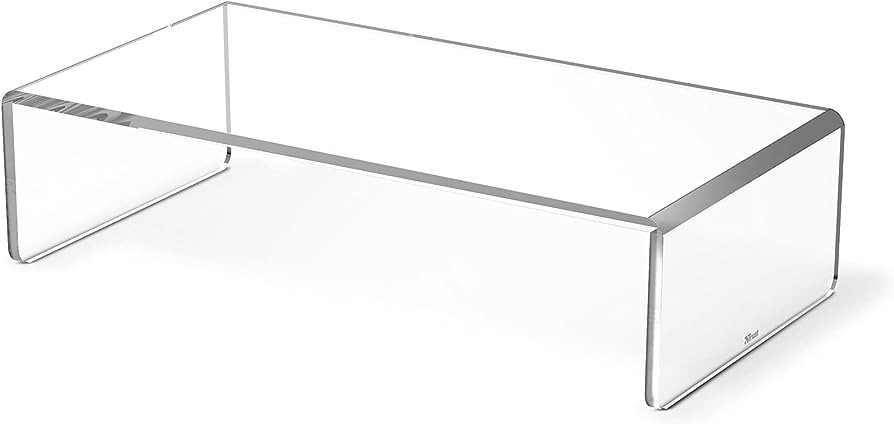 Trust Monta Monitor Stand, Acrylic Computer Screen Riser, Universal Shelf Organizer 40 x 20 x 10 ... | Amazon (UK)