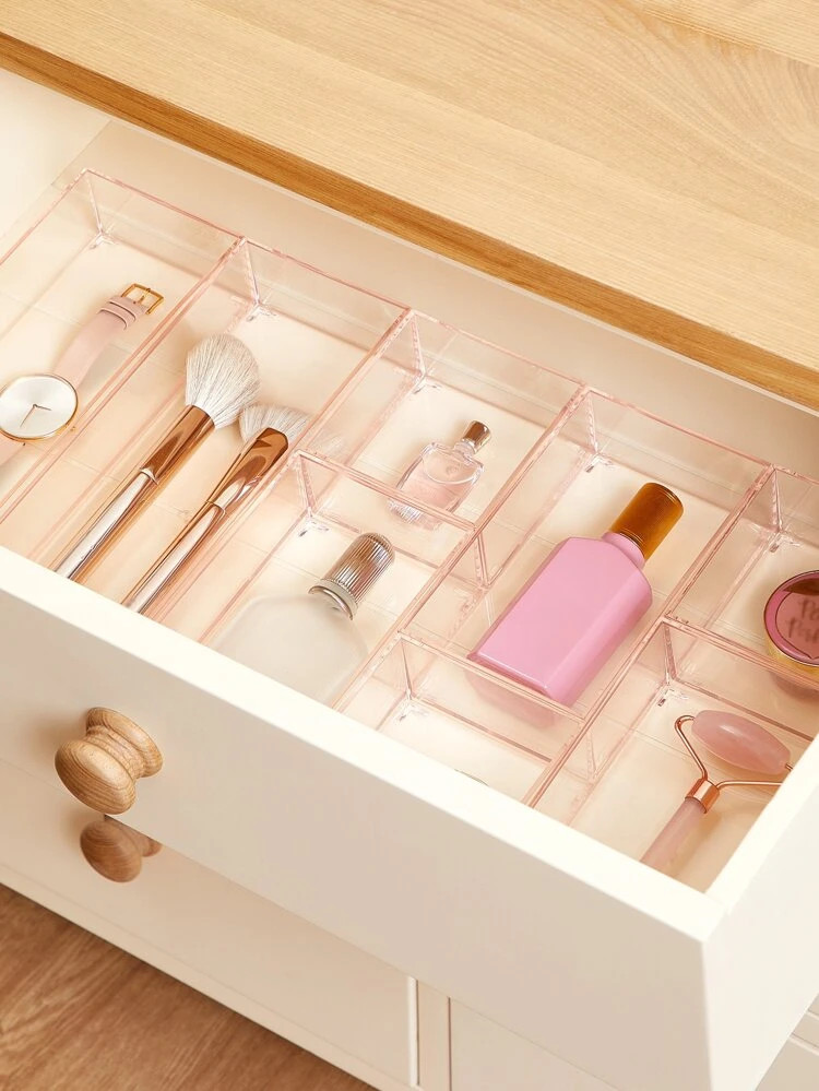SHEIN BASIC LIVING Exclusive Stackable Desk Drawer Organizer Tray Dividers For Bathroom Vanity Ki... | SHEIN