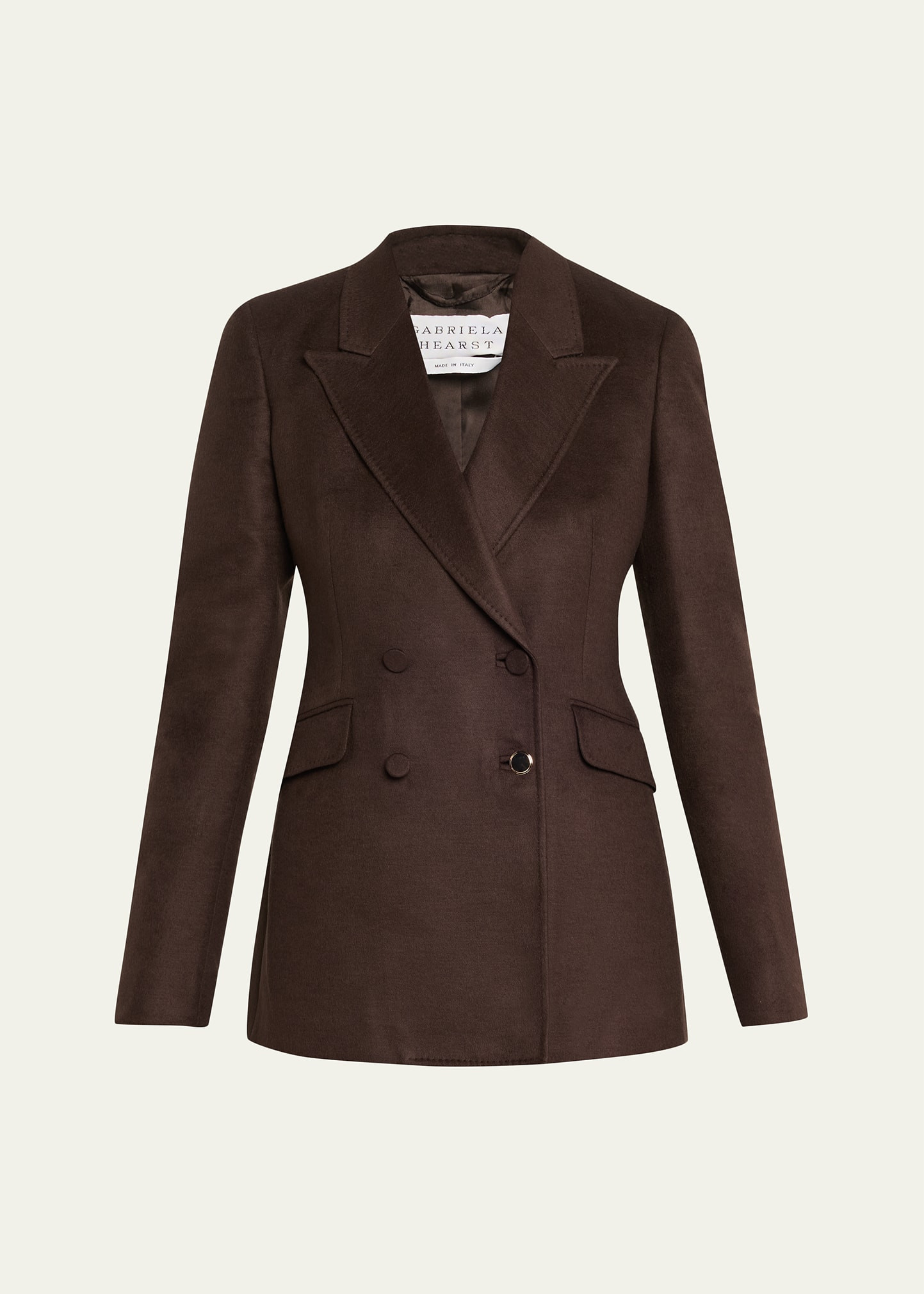 Gabriela Hearst Angela Double-Breasted Silk Blazer | Bergdorf Goodman