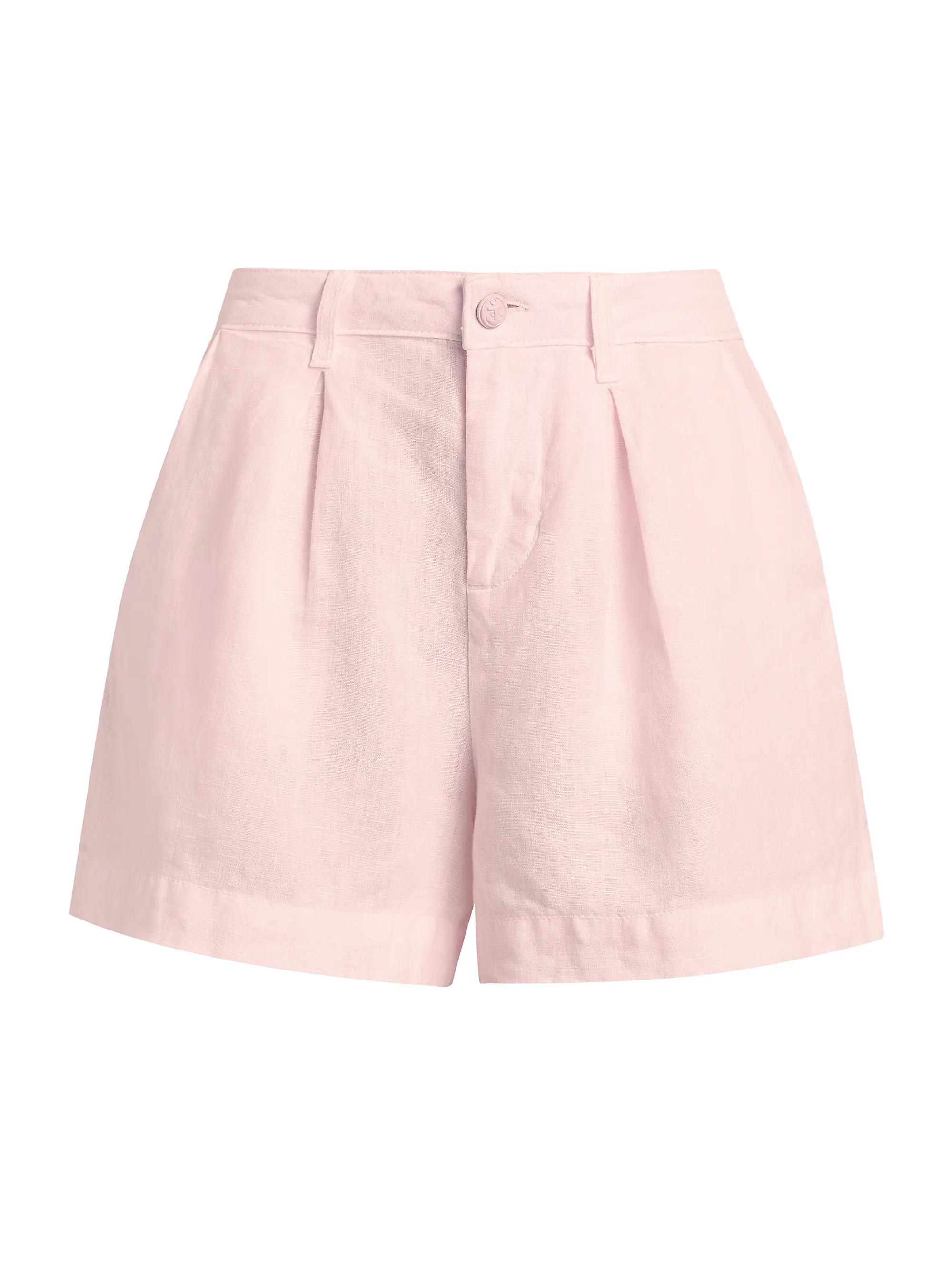 L'AGENCEZahari Pleated Linen Shorts | Saks Fifth Avenue