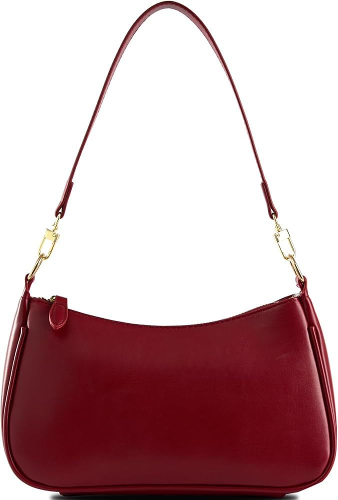 Small Cresent Shoulder Bags Crossbody Purses for Women Vegan Leather Handbag Clutch Hobo Purse | Amazon (US)