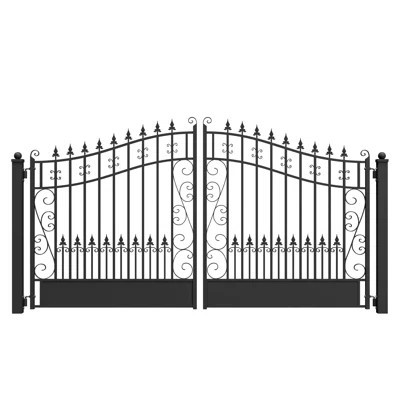 Steel Dual Swing Driveway Gate - VENICE Style Complete Kit | Wayfair North America