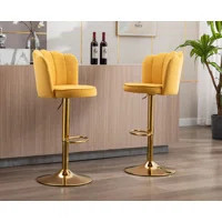 Ludka Swivel Adjustable Height Bar Stool | Wayfair North America