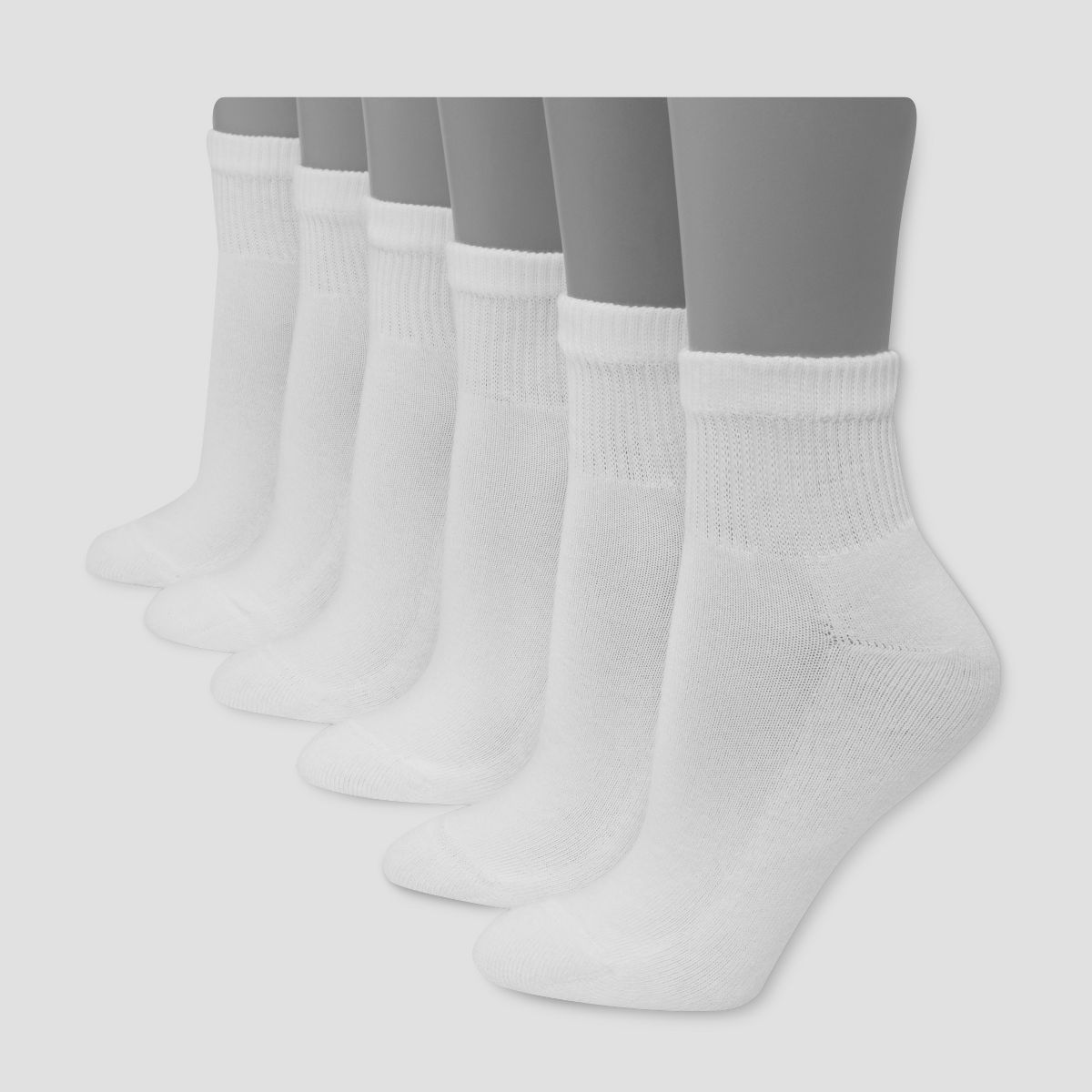 Hanes Premium 6 Pack Women's Cushioned Ankle Socks - 5-9 | Target