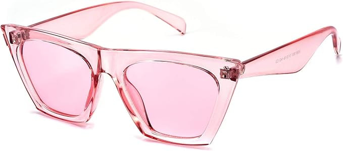 mosanana Square Cat Eye Sunglasses for Women Trendy Style Model-SHINE | Amazon (US)