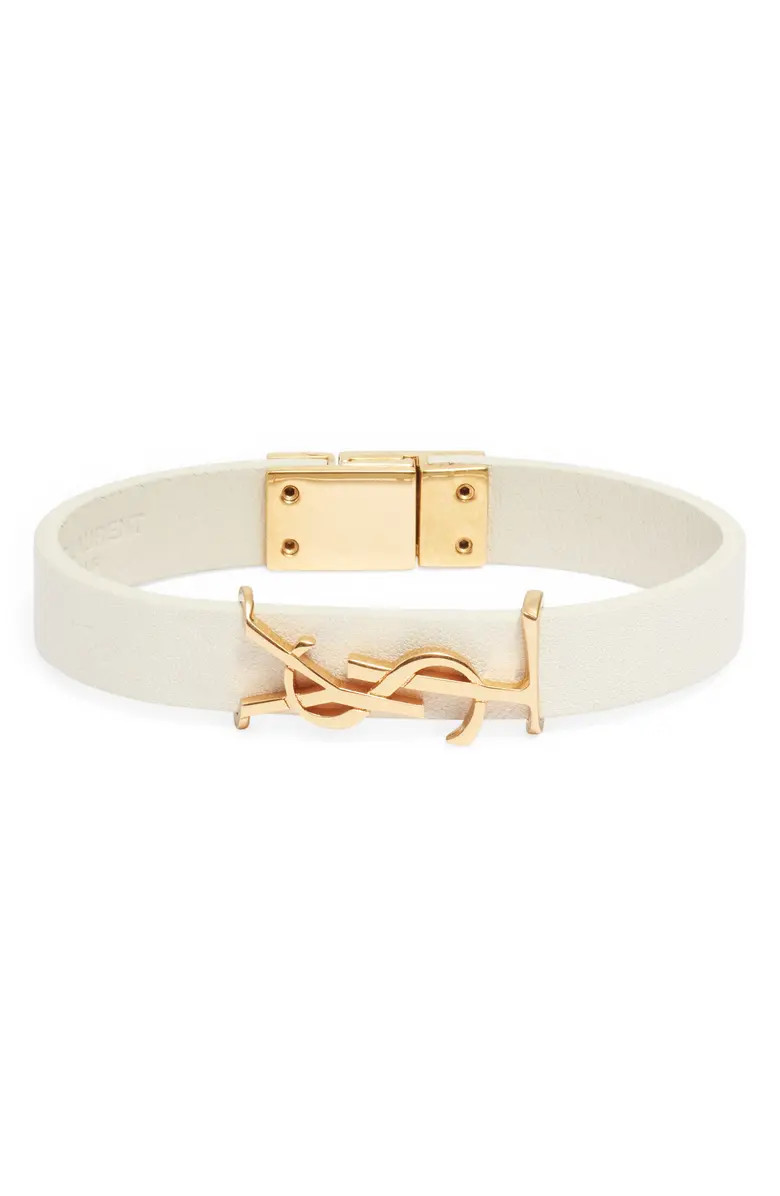 Saint Laurent YSL Leather Bracelet | Nordstrom | Nordstrom