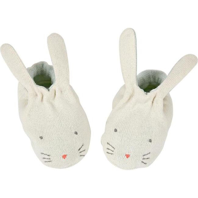 Bunny Baby Booties, Mint - Meri Meri Shoes & Booties | Maisonette | Maisonette