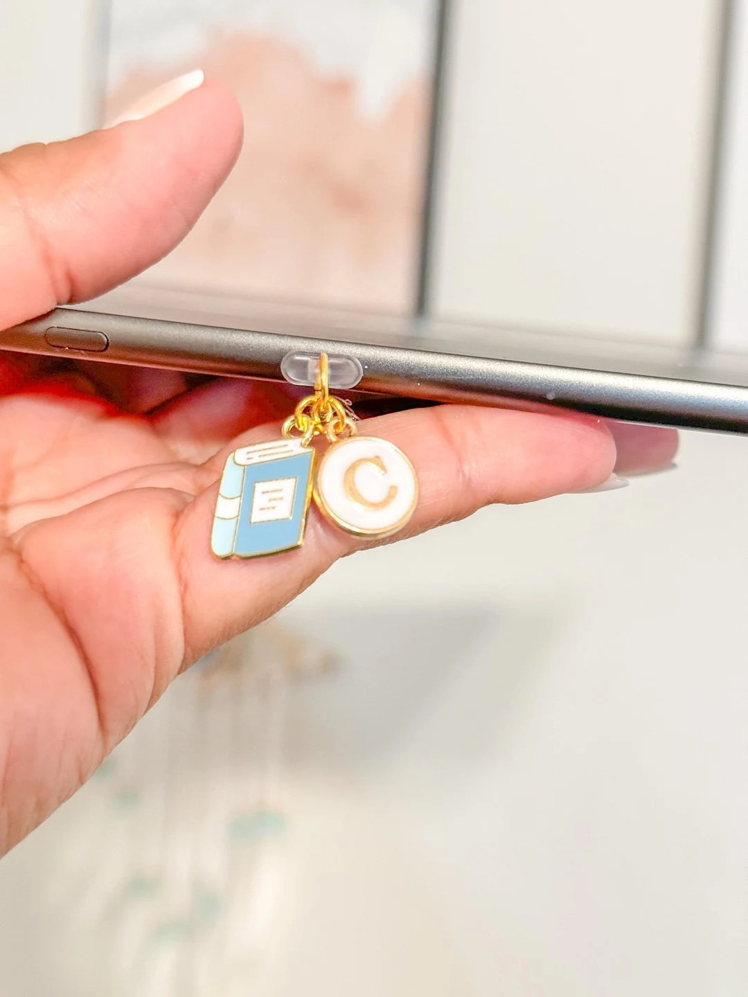 Kindle Charm, USB-C Dust Cover Charm, Kindle Accessories, Bookish Gifts, Mini Keychain, Phone Cha... | Etsy (US)