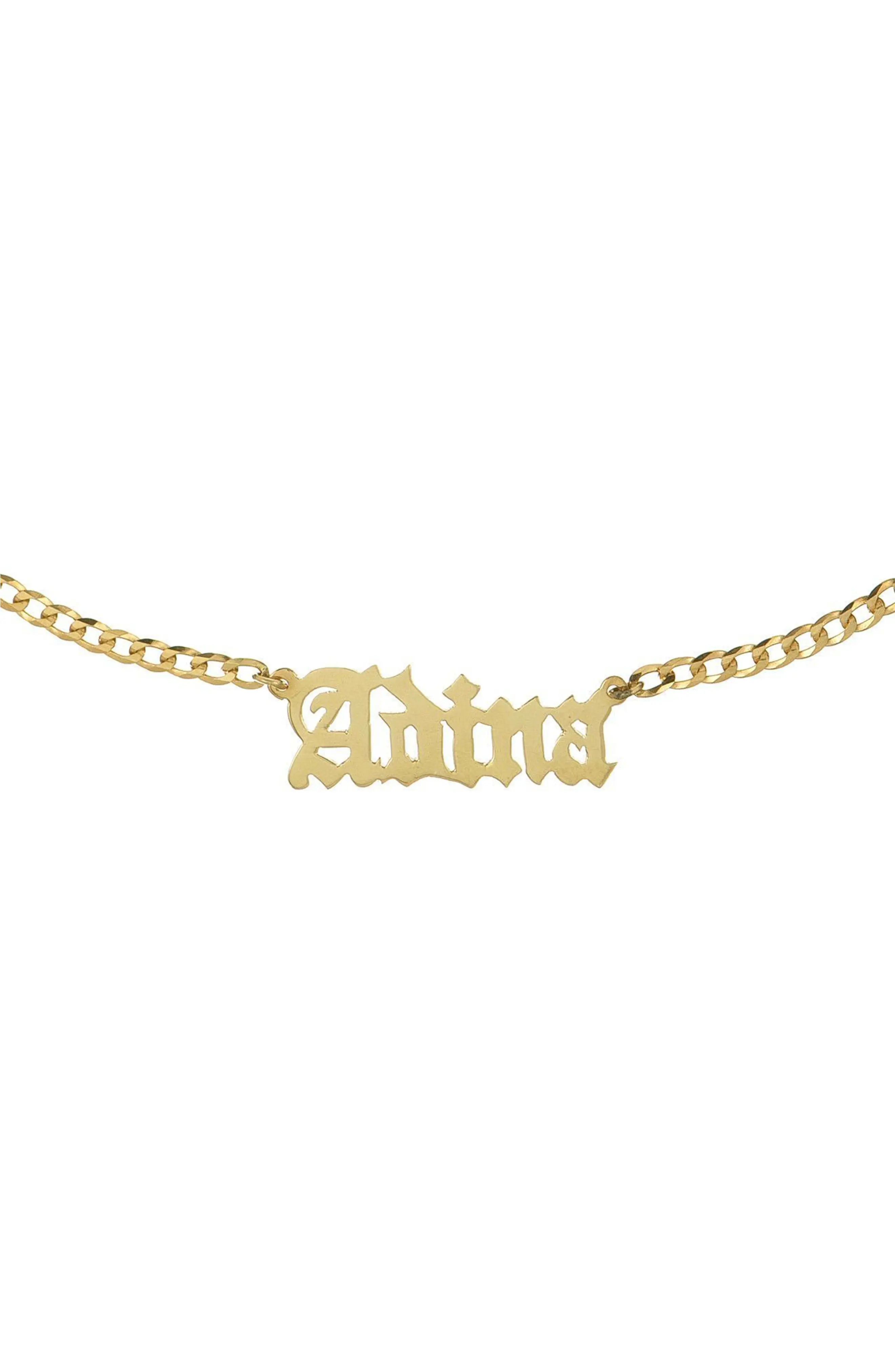 Women's Adina's Jewels Personalized Gothic Nameplate Choker | Nordstrom