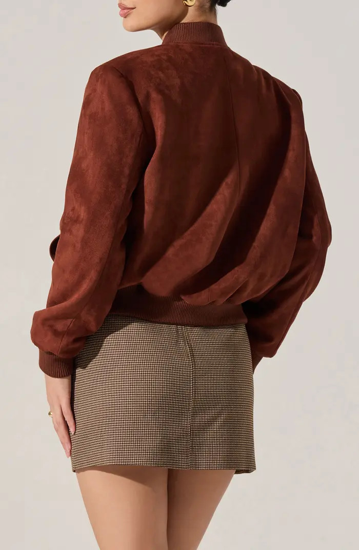 Olenna Faux Suede Bomber Jacket | Nordstrom