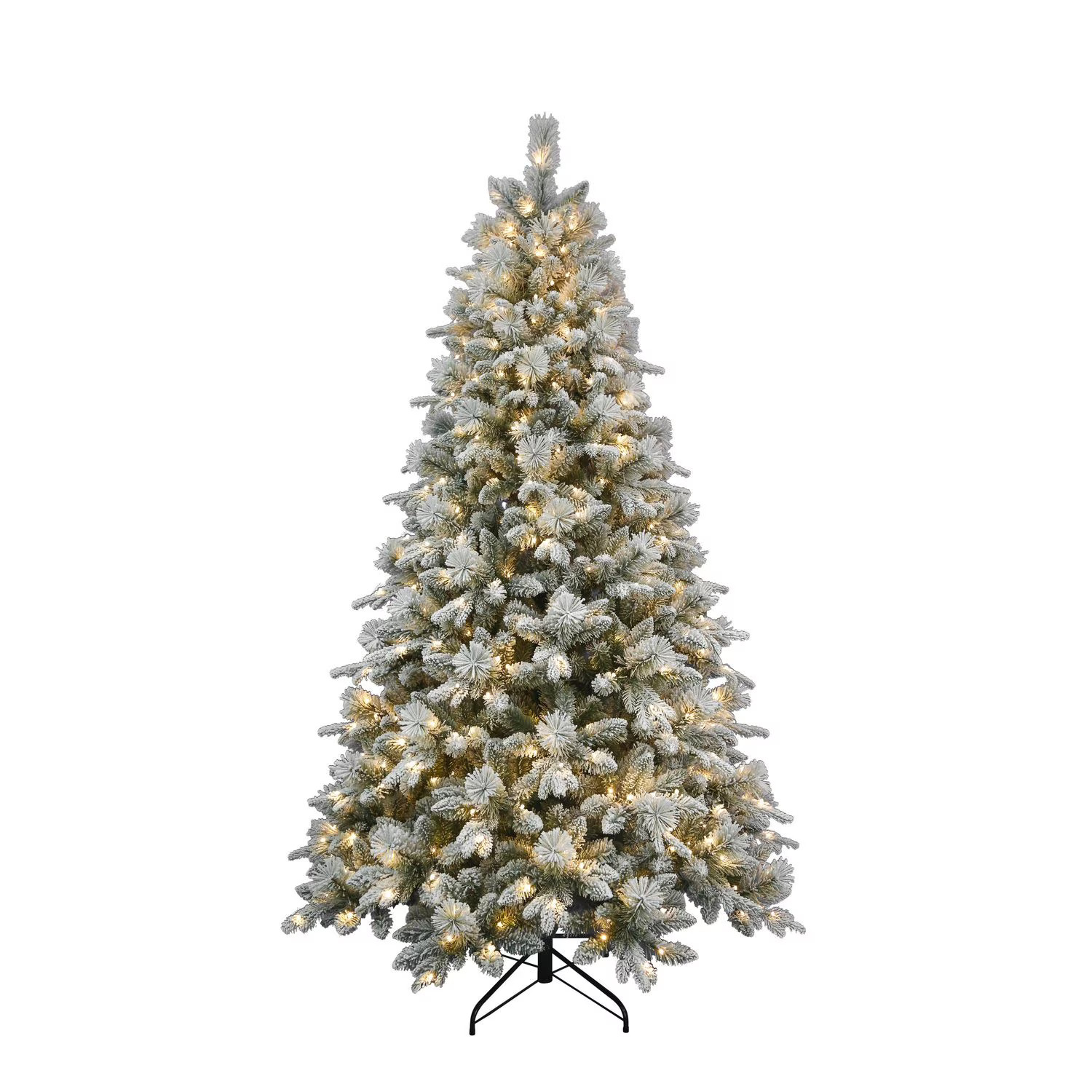 Holiday Time 7.5FT Flocked Noble Fir LED Christmas Tree, 1639 easy-to-set up branch tips | Walmart (CA)