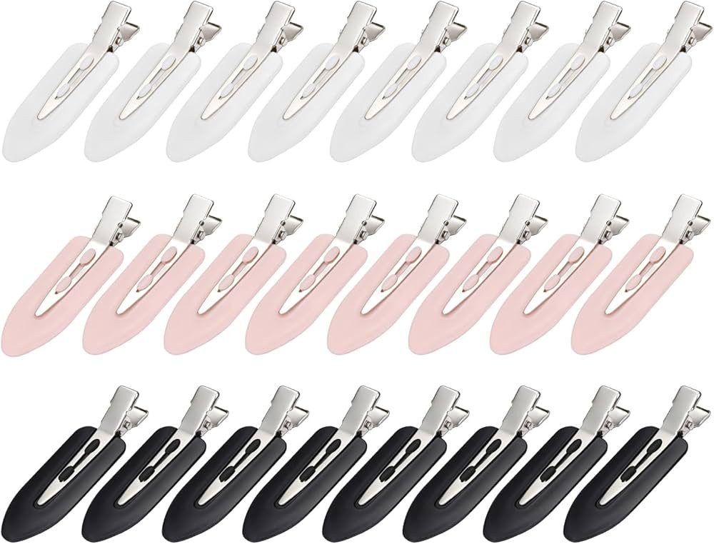 Wobe 24 Pcs Creaseless Hair Clips, No Bend No Crease Flat Hair Clips for Women – Hairdressing P... | Amazon (US)