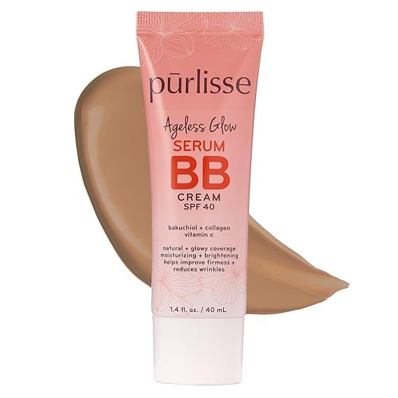 purlisse Ageless Glow Serum BB Cream SPF 40 : Clean & Cruelty-Free, Full & Flawless Coverage, Hyd... | Amazon (US)