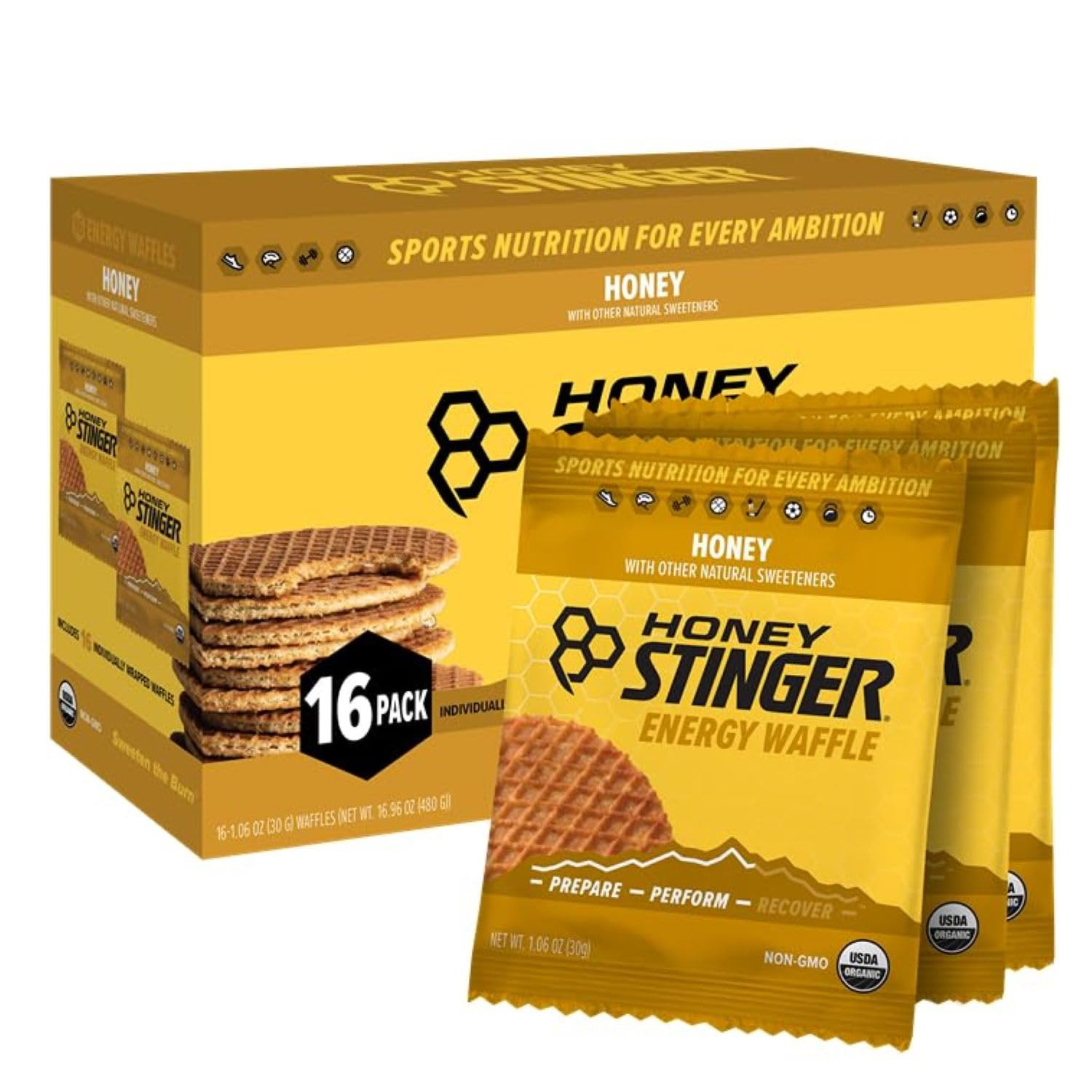Honey Stinger Organic Honey Waffle, Energy Stroopwafel for Exercise, Endurance and Performance, S... | Amazon (US)