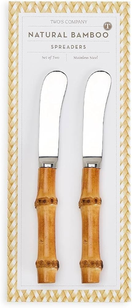 Two's Company Set of 2 Natural Bamboo Handle Spreaders On Gift Card | Amazon (US)
