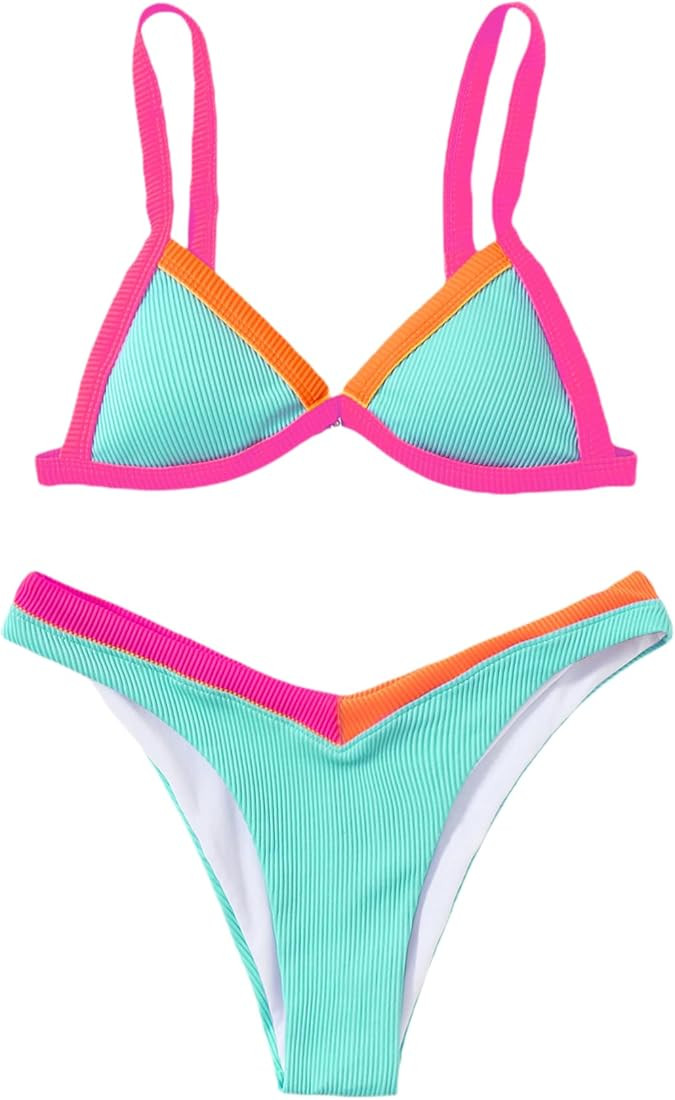 Color Block Swim Suit | Amazon (US)