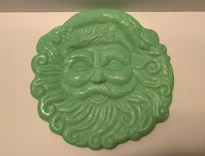 Cracker Barrel Green Jade Jadeite Santa Claus Plate Platter | eBay US