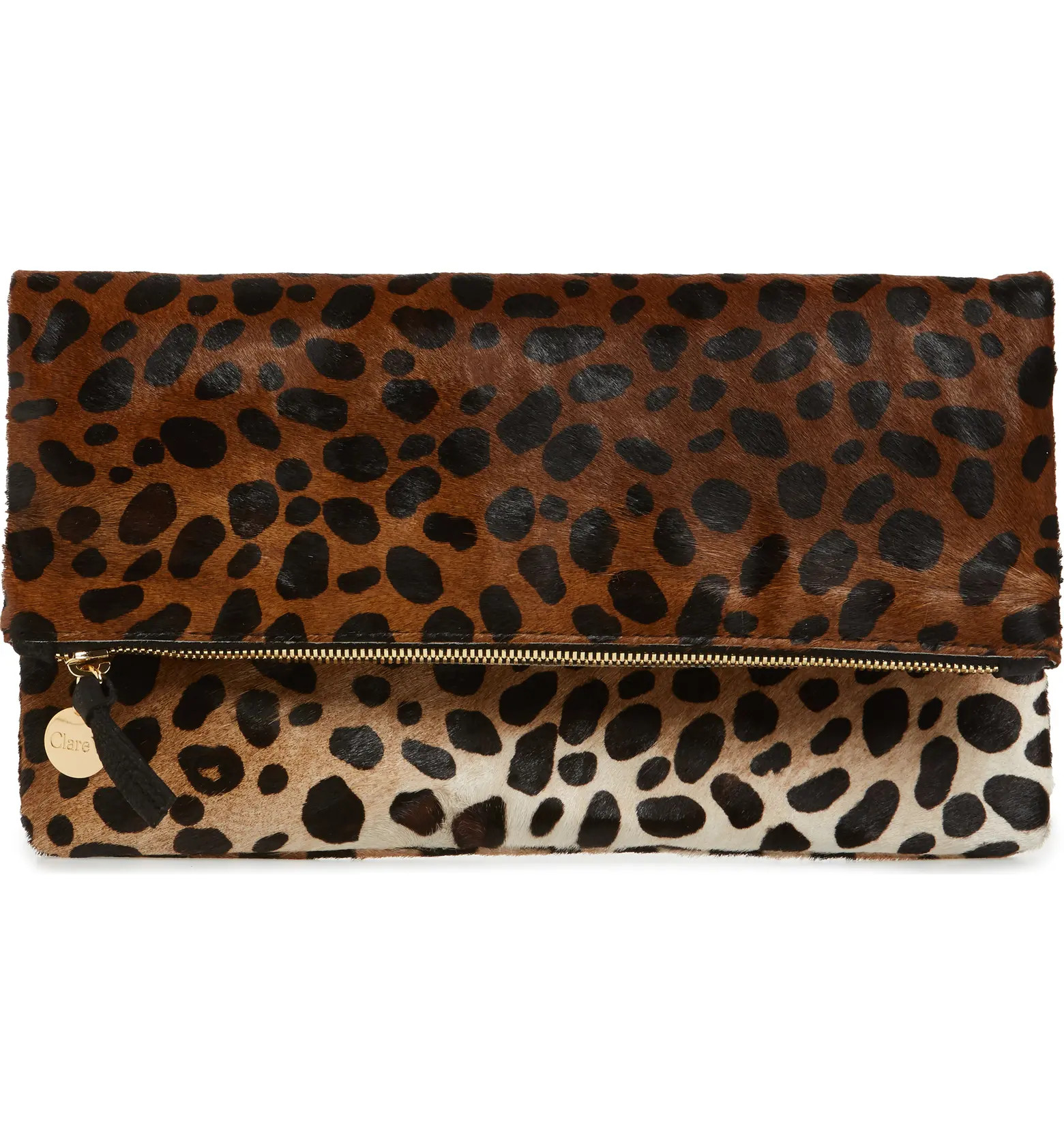 Clare V. Genuine Calf Hair Foldover Clutch | Nordstrom | Nordstrom