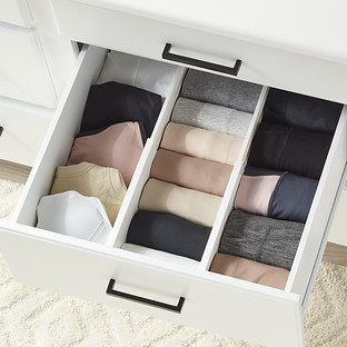 The Container Store® Dresser Drawer Organizers White Pkg/2 | The Container Store