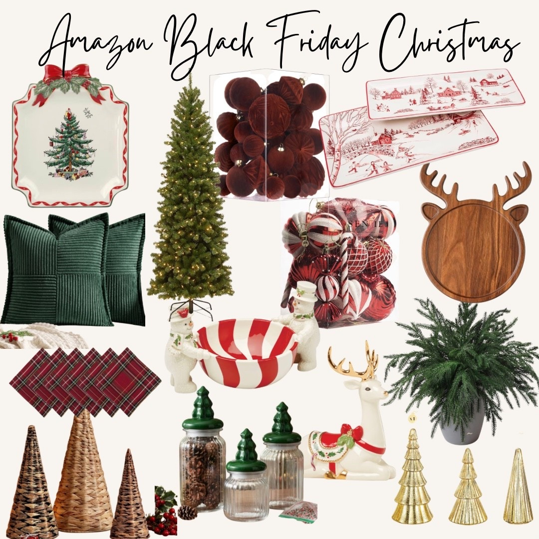 Amazon Black Friday Christmas Favorites 🎄🎅🏼 Great for home decorating and entertaining 🤗 @amazon #ad #founditonamazon #WinterFavorites2025 

#LTKHoliday #LTKSaleAlert #LTKSeasonal